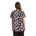 thumbnail image 2 of Just Love Women's Scrub Tops (Black - Windblown Floral, Large), 2 of 3