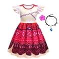 thumbnail image 4 of Movie Girls Princess Moana 2 Cosplay Costumes Kids Birthday Party Dress Up Halloween Fly Sleeves Dress Stage Performance Clothes, 4 of 5