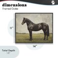 thumbnail image 4 of Stupell Industries Transitional Espresso Horse in Pastoral Field Black Framed Giclee Art, 14 x 11, by Petals Prints Design, 4 of 8