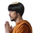 thumbnail image 2 of Set de cosplay para hombre Wig JoNeting Black Monk, corto y ondulado, 2 of 7