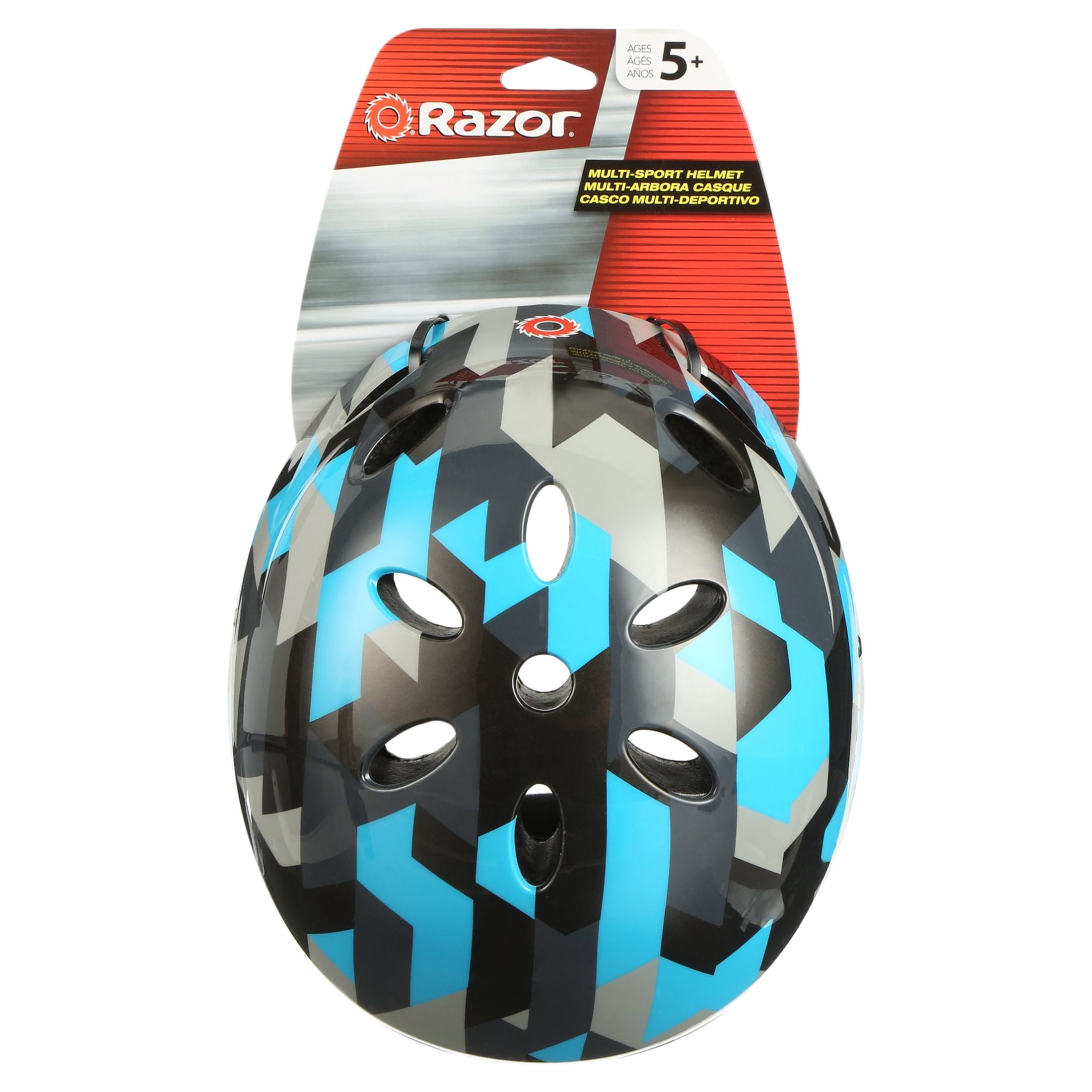 Razor V17 Geo Multi-Sport Child's Helmet, Black/Blue