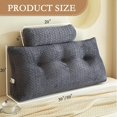 thumbnail image 2 of Wedge Headboard Pillow Twin with 1 Pack Neck Roll Pillow, Large Bed Bolster Pillows, Triangular Wedge Backrest Pillows Headboard for Bed,Daybed,and Lounging, Dark Gray, 2 of 17