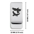 thumbnail image 2 of Stainless Steel Viking Odin’s Ravens Classic Slim Money Clip Credit Card Holder, 2 of 2