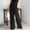 Black, variant on Kiplyki Wide Leg Pants Women Color High Waisted Vent Waist Retraction Appear Thin Tether Pants