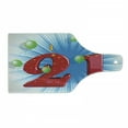 thumbnail image 1 of 21st Birthday Cutting Board, Blue and White Colored Abstract Backdrop with the Party Balloons, Decorative Tempered Glass Cutting and Serving Board, Wine Bottle Shape, Pale Green and Red, by Ambesonne, 1 of 1