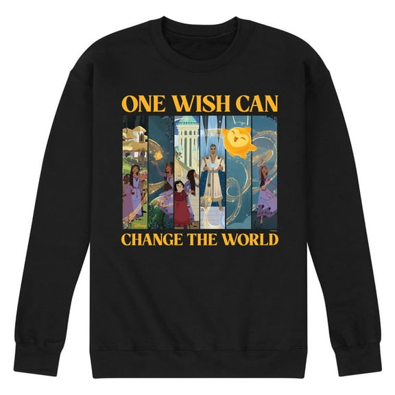 Disney Wish - One Wish Can Change The World - Men's Crew Neck Fleece Pullover