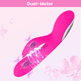 thumbnail image 3 of Dual Vibrating Massager, Cordless Vibrator Silicone with 10 Powerful Vibration Modes, G-Sport Stimulator Rabbit Vibrator Adult Sex Toys for Women Toys Soft for Lover, 3 of 10