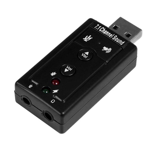 Injueey Tarjeta de sonido USB externa 7,1, USB a Jack, adaptador de Audio para auriculares de 3,5mm, tarjeta de sonido de micrófono para Cargadores de dispositivos electrónicos específicos