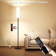 thumbnail image 2 of ERDS-LED Floor Lamp for Living Room, Dimmable Standing Lamps with Foot Switch,Remote Custom Color Temperature Black Pole Lamp with Lampshade,9W Led Bulb Tall Lamps for Bedroom Office Kid Room Decor, 2 of 4