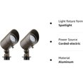thumbnail image 2 of 4W Landscape Spotlights (2-Pack) | Low Voltage Outdoor Spot Lights - 12V 3000K Outdoor LED Spotlight | Landscape Spotlight for House Lighting Tree Lighting | MR16 4W LED Bulb (Bronze), 2 of 7