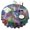 Colorful Tropical Leaf, variant on Black Tie Dye Pattern Round Tablecloth 60"x60",Wrinkle Wipeable Table Cloth for Kitchen Dining Room Picnic Patio Party
