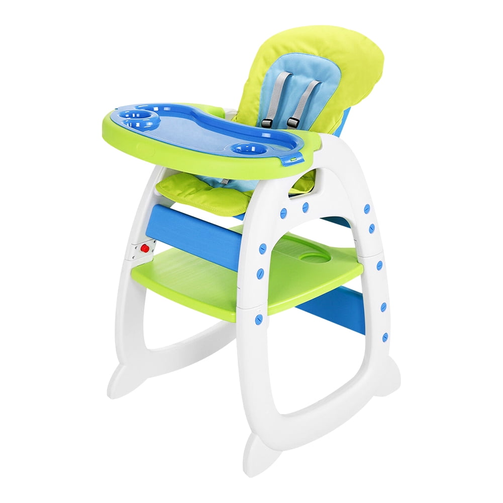 TOBBI Baby High Chair 3 in 1 Convertible Play Seat Booster Toddler with Feeding Tray Green Shop Black Friday Deals for 2024 Walmart