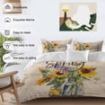 thumbnail image 3 of 3 Piece Sunflower Duvet Cover Set Queen Size, Microfiber Comforter/Quilt Cover with Corner Ties and 2 Pillowcases, Spring Floral Summer Botanical Farmhouse All Season Soft Bedding with Zipper Closure, 3 of 8