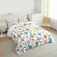 thumbnail image 3 of Manfei Boho Dinosaur Egg Twin Comforter Set,Cute Cartoon Flower Kawaii Rabbit,Breathable Reversible Decor For Kids,2-Piece, 3 of 8