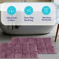 thumbnail image 3 of BNM Non-Slip Washable Bath Rug Set, 20" x 30", 24" x 36", Plum, 3 of 8