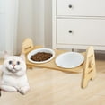 thumbnail image 6 of Cat Dog Bowl 15 degree Raised Small Medium Dogs Adjustable Height Pet Food Feeder Double Bowl, 6 of 8