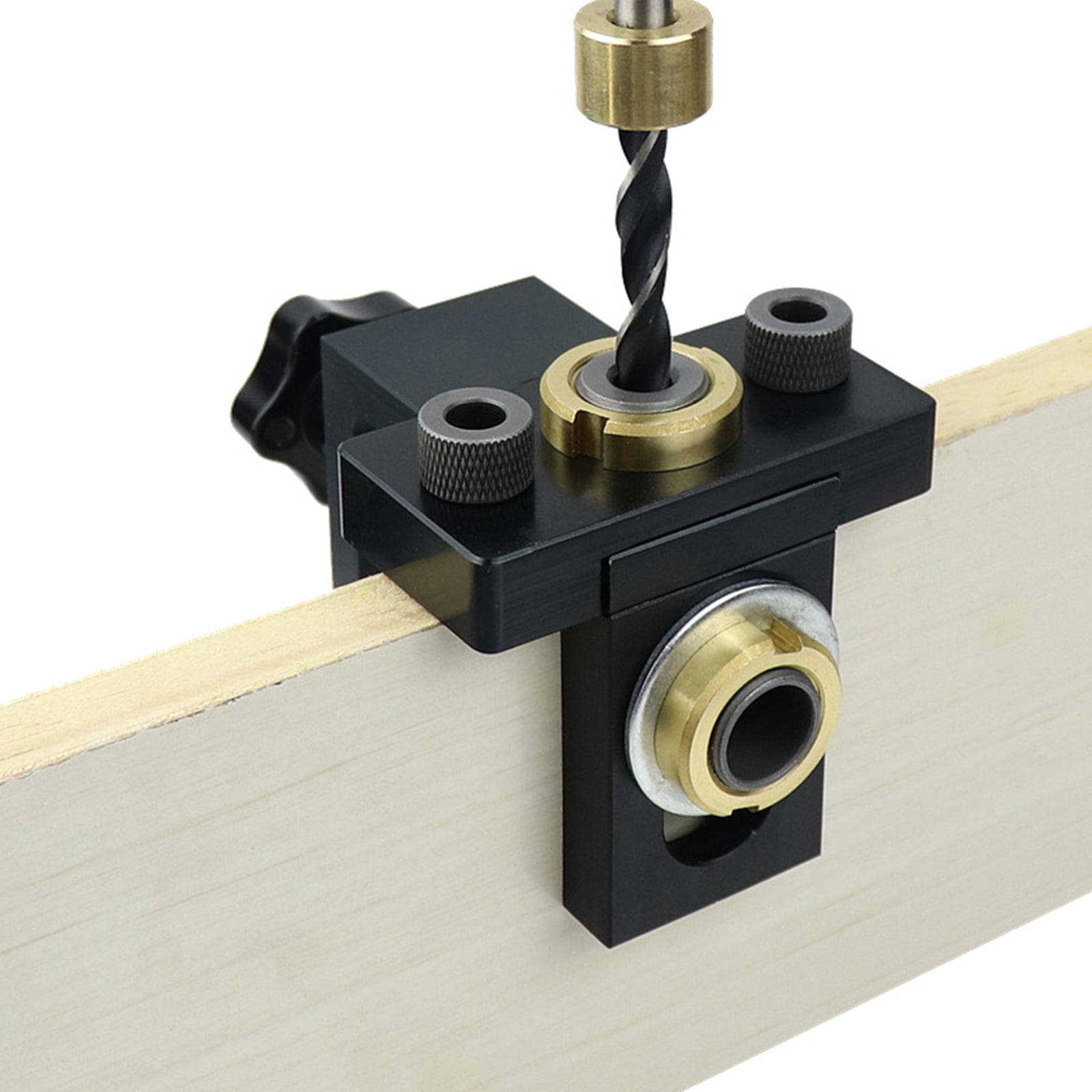 Doweling Jig Kit, 8/10/15mm Pocket Hole Jig Set With Positioning Clip,Adjustable Hole Drill Guide Puncher Locator