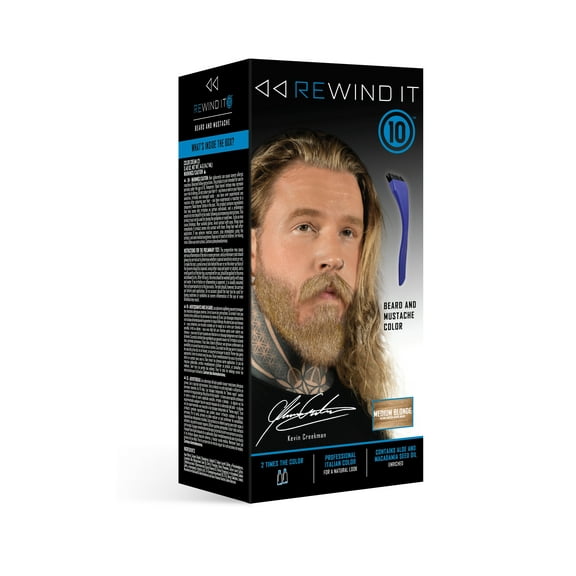 REWIND IT 10 Medium Blonde Beard and Mustache Color