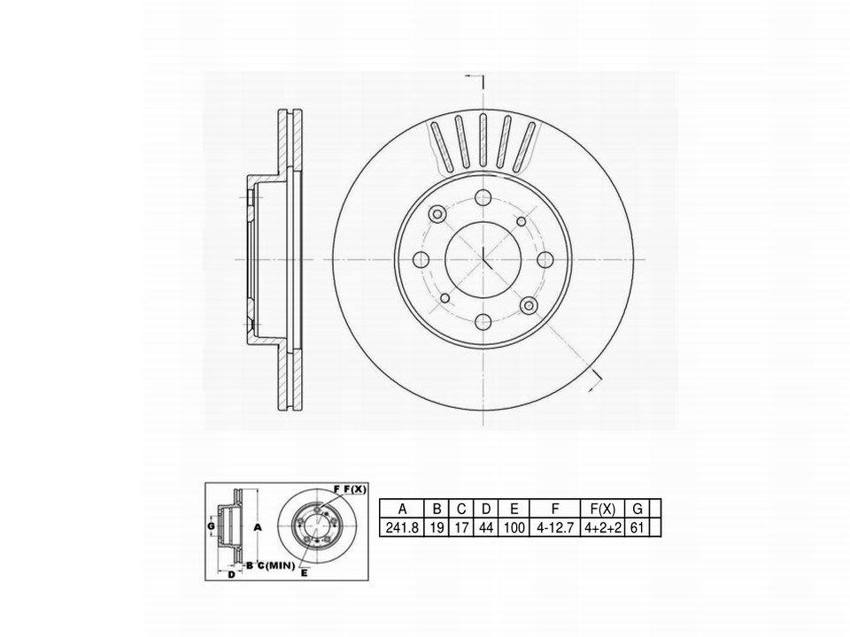 Winstop Brake Rotor, Front WS229797, Honda CRX 1991-1988