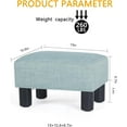 thumbnail image 2 of YYEAN 15x10.8x8.7inch Small Ottoman Footstool- Mordern Rectangle Soft Fabric Footrest-Light Blue, 2 of 8