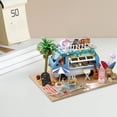 thumbnail image 3 of Mini modelo de casa de bricolaje hecho a mano, de casa de muñecas en miniatura de bricolaje, de mini casa de bricolaje en miniatura de casa de CUTICAT Casa en miniatura, 3 of 8