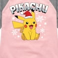 thumbnail image 3 of Pokémon - Pikachu With Hat - Youth Girls Raglan Graphic T-Shirt, 3 of 5