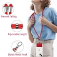 thumbnail image 4 of Lanière de Téléphone Universelle Réglable 150cm Corde de Cou Anti-Perte Accessoires de Cellulaire Rouge, 4 of 6