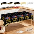 thumbnail image 7 of Black White Gold And Color Happy NewYear Plastic Plastic Tablecloth NewYear's Eve Party Tablecloth Table Setting Supplies, 7 of 7