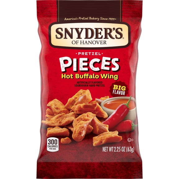 Snyder's of Hanover Pretzel Pieces, Hot Buffalo Wing, Snack Pack 2.25 oz
