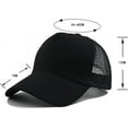 thumbnail image 2 of Yazoeia Solid Color Five Piece Light Plate Baseball Cap Mesh Cap Summer Sun Visor Cap Truck Driver Cap CJB12-74040, 2 of 7