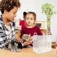 thumbnail image 4 of UPOUART 1Pc Transparent Acrylic Guinea Pig Villa Cage Breathable Small Animal House for Use, 4 of 8