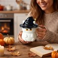 thumbnail image 6 of DefiDgd Cat Shaped Ceramic Mug with Witch Hat Lid,Cute Novelty Cat Water Cup,Decorative Drinkware for Novelty Office Desk Party Home Daily Drinking Use(I), 6 of 9