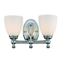 Hampton Bay Solomone 2-Light Polished Chrome Vanity Light with Opal Glass Shades