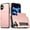 Rosegold, variant on Allytechgroup for iPhone 16 Wallet Case with Credit Card Slot, [Include 1X Screen Protector]  Built-in Camera Screen Protector Slim Lightweight Phone Case for iPhone 16, White