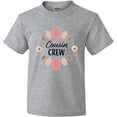thumbnail image 3 of Inktastic Cousin Crew with Pink Flowers Youth T-Shirt, 3 of 5