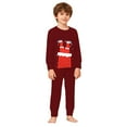 thumbnail image 6 of CAIVO Child Christmas Kids Outfit Sets Cozy Holiday Santa Print Girls Festive Family Cartoon Long Sleeve O-Neck Shirts Tops Pants Soft Two Piece Outfit Sets 5-6 Years, 6 of 8