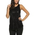 thumbnail image 4 of Zeagoo Womens Sparkle Shimmer Camisole Vest Glitter Sequin Tank Top Shirt Tanks, 4 of 9
