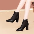 thumbnail image 1 of Botas de mujer con punta en pico, tacón alto, botas sexis con punta de malla, primavera y verano 2023, tacón alto transpirable grueso con cremallera, tacones altos 36 Gao Jinjia LED, 1 of 2