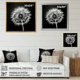thumbnail image 4 of Designart "Minimalist Black And White Dandelion" Dandelion Floater Framed Wall Decor, 4 of 5