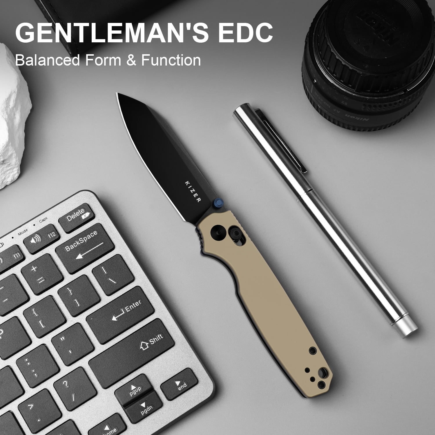 Kizer Pokiman CS EDC Folding Pocket Knife AEB-L Blade Aluminum Handle V3789A6