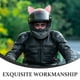 thumbnail image 3 of 1 par de orejas de zorro, casco con orejas, cuernos, decoración, accesorios para casco, casco para bicicleta o motocicleta, blanco y rosa, 3 of 6