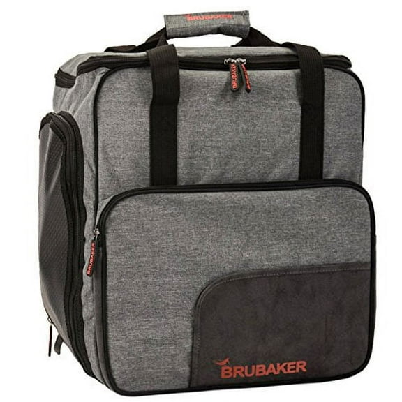 BRUBAKER Combo Ski Boot Bag and Ski Bag for 1 Pair of Ski, Poles, Boots, Helmet, Gear and Apparel - Available in (170 cm) 66 7/8" or (190 cm) 74 3/4" - Gray