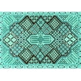 thumbnail image 1 of Ahgly Company Indoor Rectangle Persian Turquoise Blue Traditional Area Rugs, 7' x 9', 1 of 4