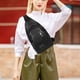 thumbnail image 4 of Bolso bandolera impermeable para hombre y mujer | Bolso bandolera ajustable con orificio para auriculares | Bolso pequeño de viaje deportivo para senderismo, ciclismo, escuela y uso diario, 4 of 9