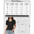 thumbnail image 4 of Women's V Neck Tops Puff Sleeve with Swiss Dot T-Shirts Summer Casual Loose Tshirts, 4 of 7