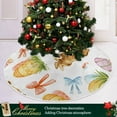 thumbnail image 6 of SKYSONIC Easter Rabbit Christmas Tree Skirt Home Decoration Large Round Christmas Tree Skirt for Holiday Party Home Christmas Day Ornaments 35.4 Inch, 6 of 6