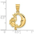 thumbnail image 4 of 14K Yellow Gold Angel, Moon And Star Pendant (22 X 15) Made In United States c906, 4 of 5
