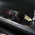 thumbnail image 5 of Gafas de sol cuadradas extragrandes con brazo de cadena dorada para mujer y hombre, 5 of 5