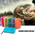 thumbnail image 2 of Sioweci Double-sided Lure Box Large Capacity Lightweight ABS Compartment Bait Box for Angling, 2 of 13