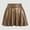 Coffee, variant on Women's Fashion High Waist Pleated Solid Color Short Skirt Loose Skirt Metallic Skater Skirt Sparkly Shiny Flared Pleated A Line Mini Skort Cage Skirt Lingerie Skirt Too Too Skirt for Women Latex